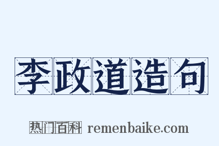 李政道造句是什么意思的图片